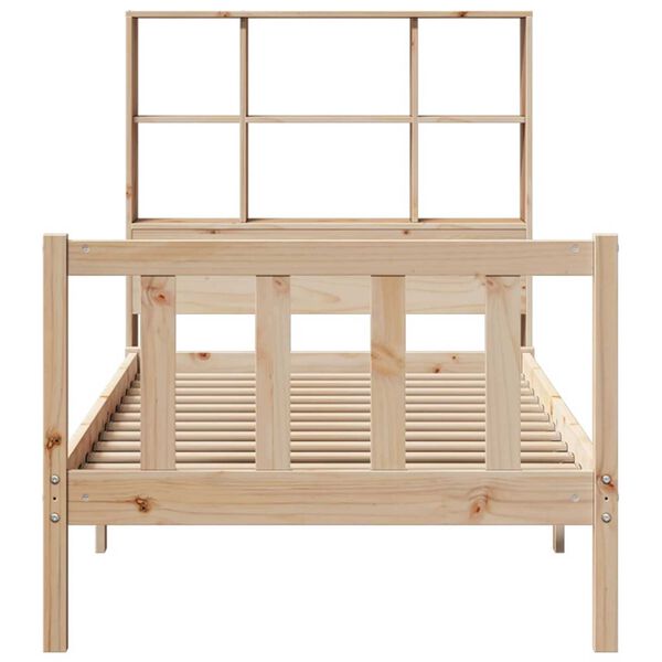 vidaXL riiuliga voodi ilma madratsita, 90 x 190 cm, m&auml;nnipuit