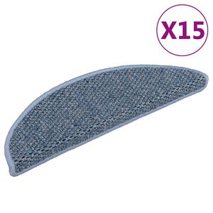 vidaXL isekleepuv trepivaip, 15 tk, 56x17x3 cm, sinine