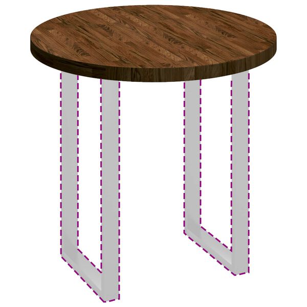 vidaXL Lauda peal Tume pruun &Oslash; 80 x 4 cm Tugev Tamme Puit