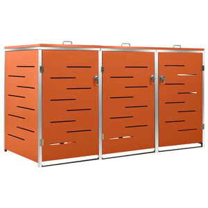vidaXL kolme pr&uuml;gikasti kuur 207x77,5x112,5 cm, roostevaba teras