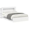 vidaXL Voodiraam ladustamisega peaga Valge 150 x 200 cm Tehispuit