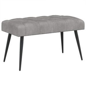 vidaXL N&ouml;&ouml;riga pehmendatud pink Helehall 80 x 40 x 46 cm Samet