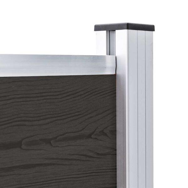 vidaXL aiapaneel, WPC, 170 x 105 cm, must