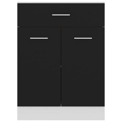 vidaXL sahtliga alumine köögikapp, must, 60x46x81,5 cm, puitlaastplaat