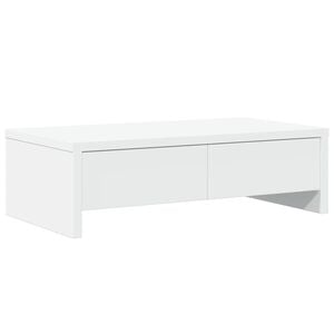 vidaXL sahtlitega monitorialus, valge, 50 x 27 x 15 cm, tehispuit
