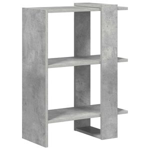vidaXL Raamatukapp 2 tasandit 52 x 25 x 71,5 cm Tehispuit Betoonhall