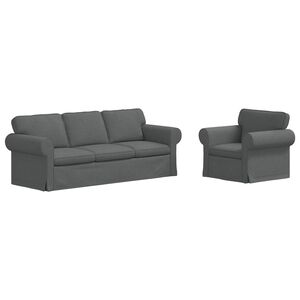vidaXL Diivanikomplekt 2 pcs Tumehall 215 x 82 x 80 cm kangas