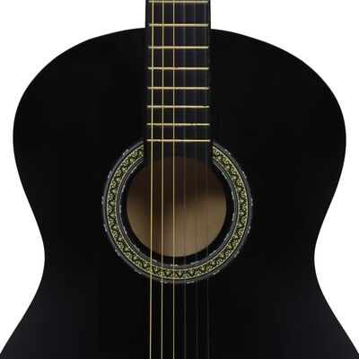vidaXL 12-osaline klassikalise kitarri komplekt algajatele 4/4 39"