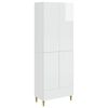 vidaXL Kapi Komplekt 2 pcs K&otilde;rgl&auml;ikega valge 66 x 34,5 x 95 cm