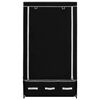 vidaXL garderoob, must, 87 x 49 x 159 cm, kangas