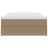 vidaXL Voodi hoiukohaga ja madratsiga Cappuccino 120 x 200 cm