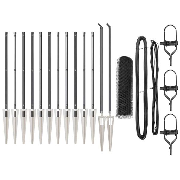 vidaXL Aiapost Hall 25 x 0,4 m (25 mm võrk) Terased ja PVC