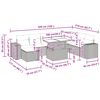 vidaXL 9-osaline aiadiivani komplekt patjadega, pruun, pol&uuml;rotang