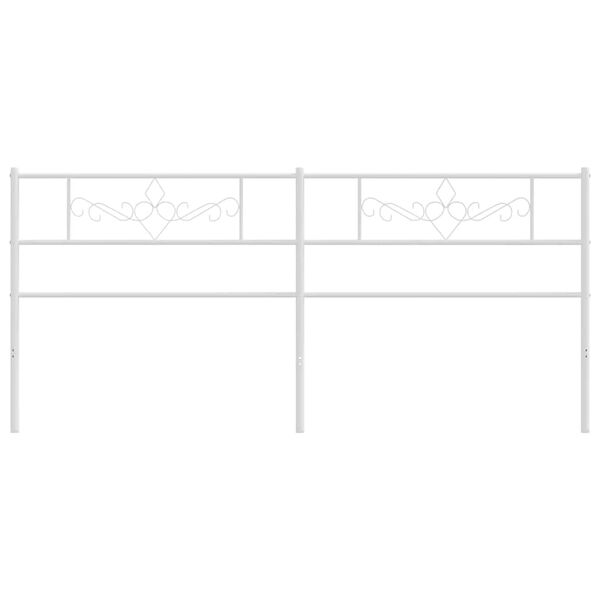 vidaXL metallist vahetatav voodipeats, valge, 180 cm