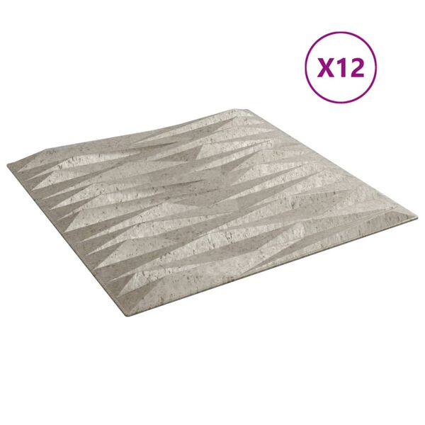 vidaXL seinapaneelid 12 tk betoon 50x50 cm XPS 3 m² kivi