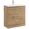 vidaXL Vannitoa m&ouml;&ouml;bleset Artisan tamm 81 x 40 x 84,5 cm Tehispuit
