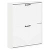 vidaXL Seinale kinnitatav jalan&otilde;ude kapp HOORN 71 x 17 x 86 cm Valge