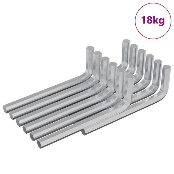 vidaXL Kuusnurkne V&otilde;ti 1800 pcs H&otilde;bedane 32 x 86 mm Teras