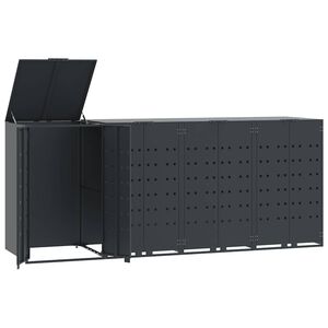 vidaXL ratastega pr&uuml;gikasti kuur 4 pr&uuml;gikastile, 276x79x117 cm, teras