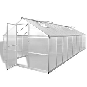 vidaXL kasvuhoone, alumiinium, 481 x 250 x 195 cm, 23,44 m&sup3;