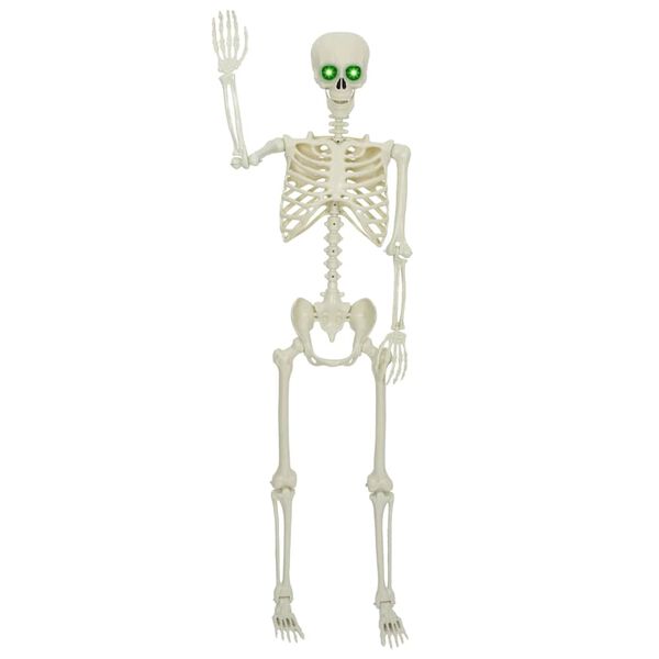 vidaXL Halloweeni Skeleton Valge 155 x 38.5 cm Plastmass