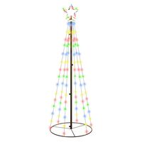 vidaXL koonusekujuline jõulupuu, värviline, 108 LEDi, 70 x 180 cm