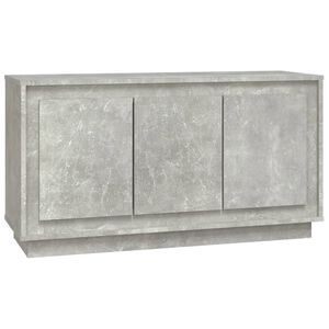 vidaXL puhvetkapp, betoonhall, 102x35x55 cm, tehispuit