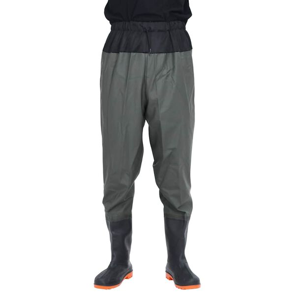 vidaXL waist waders koos saabastega, tumeroheline, suurus 45