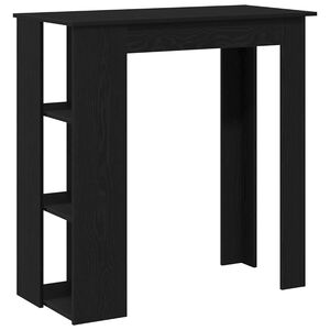 vidaXL Baarilaud riiuliga Must tamm 102 x 50 x 103,5 cm Tehispuit
