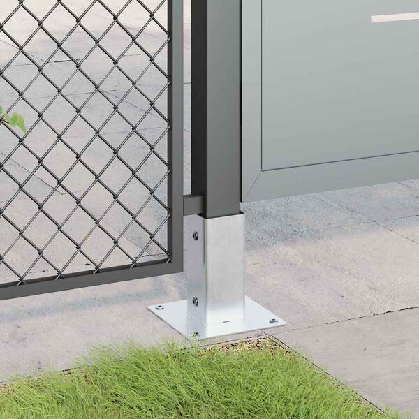 vidaXL postialused ruudukujulised 4 tk, 61x61 mm, tsingitud teras