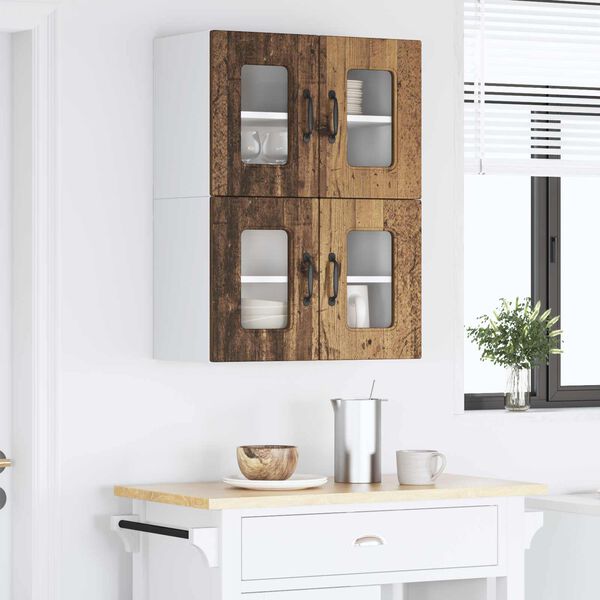 vidaXL K&ouml;&ouml;gikapp Kalmar 2 pcs Vana puit 60 x 31 x 40 cm Tehispuit