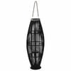 vidaXL rippuv k&uuml;&uuml;nlalatern, bambus, must, 95 cm