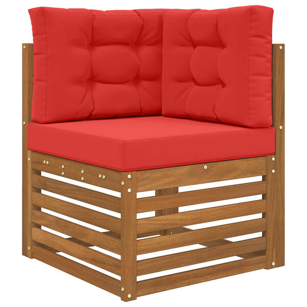 vidaXL V&auml;lim&ouml;&ouml;blitugi patja 3 pcs Punane Pol&uuml;ester