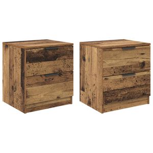 vidaXL &Ouml;&ouml;lambi kapp sahtliga 2 pcs Vana puit 45 x 39 x 50cm Tehispuit