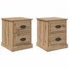 vidaXL &Ouml;&ouml;lambi kapp 2 pcs K&auml;sit&ouml;&ouml;puu 39 x 39 x 47.5 cm Tehispuit