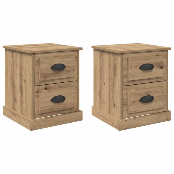 vidaXL &Ouml;&ouml;lambi kapp 2 pcs K&auml;sit&ouml;&ouml;puu 39 x 39 x 47.5 cm Tehispuit