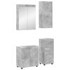 vidaXL Vannitoa m&ouml;&ouml;bleset TULUM 4 pcs Betoonhall 60 x 34 x 63 cm