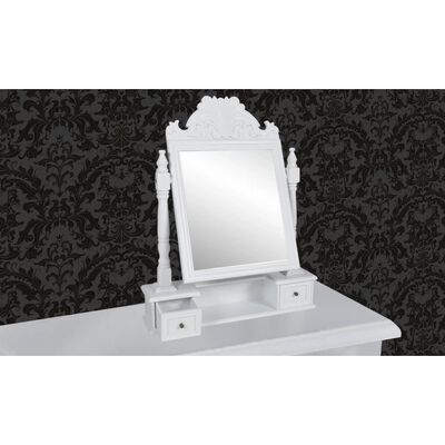 vidaXL pööratava kandilise peegliga tualettlaud, MDF