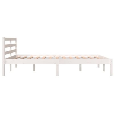 vidaXL, voodi, männipuit, 140x190 cm, valge