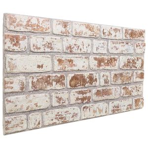 vidaXL Seinapaneelid 10 pcs Punane ja valge 100 x 50 cm EPS vaht