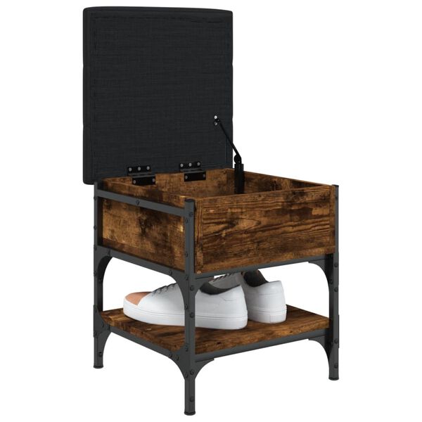 vidaXL jalatsipink, suitsutatud tamm, 42 x 42 x 45 cm, tehispuit