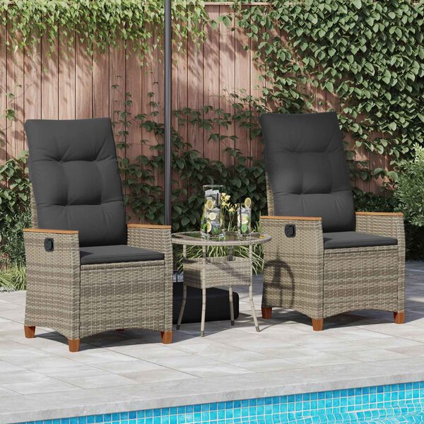 vidaXL Lamav aialtool Hall ja tumehall 64 x 57,5 x 112 cm pol&uuml;rotang