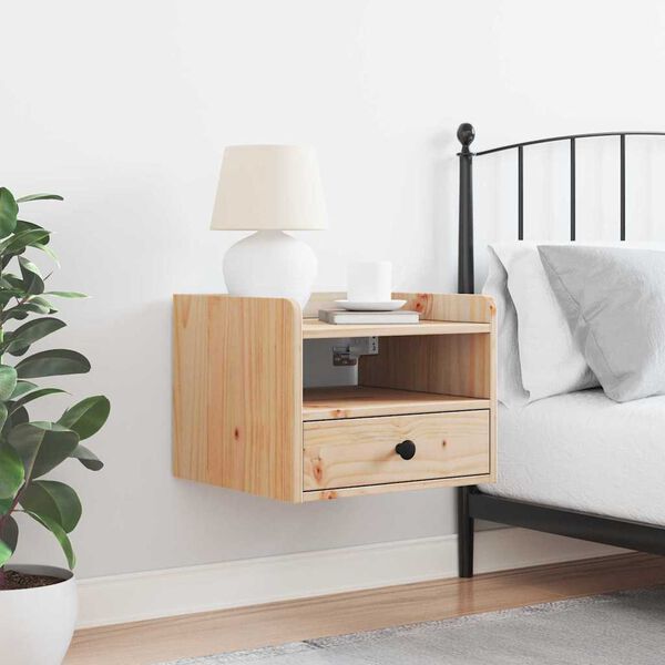 vidaXL Öökapp sahtliga Pruun 38 x 36 x 29,5 cm Männipuit