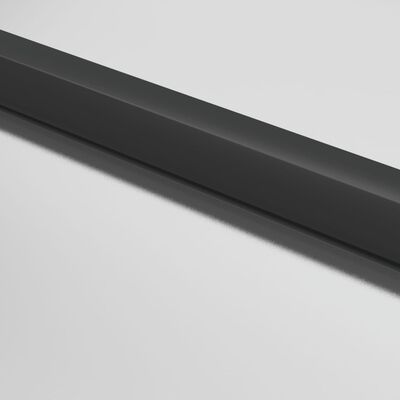 vidaXL õhuke siseuks, must, 83x201,5 cm, karastatud klaas, alumiinium