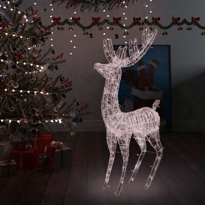 vidaXL XXL jõulu põhjapõder, 250 LEDiga, 180 cm, soe valge