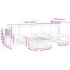 vidaXL 6-osaline aiadiivanikomplekt patjadega, puit, akaatsia ja rotang