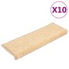 vidaXL trepimatid 10 tk 65 x 21 x 4 cm kreemjad ristk&uuml;likukujulised servad