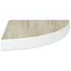 vidaXL nurgariiulid 2 tk, tamm ja valge, 25 x 25 x 3,8 MDF