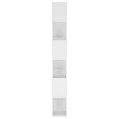 vidaXL raamaturiiul/ruumijagaja, valge, 100x24x188 cm