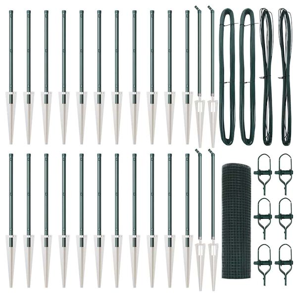 vidaXL Aiapost Roheline 50 x 0,6 m (19 x 19 mm silmadega)